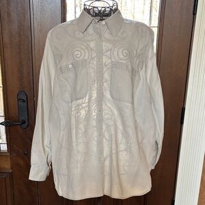 Ralph Lauren Cream Linen Button-Up Shirt
